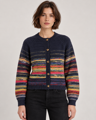 Cardigan marine - multicolore