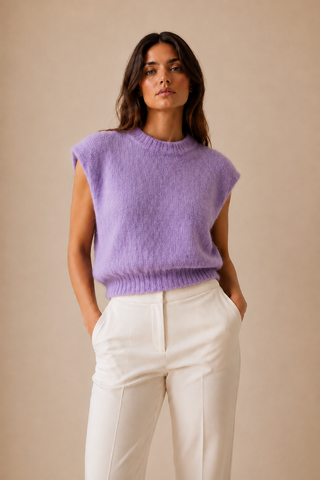 Pull « Le calé » violet