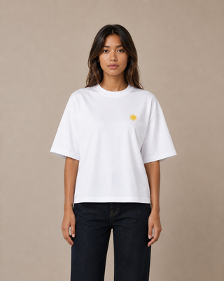 T-shirt oversize « Soleil brodé »