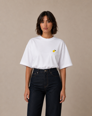 T-shirt oversize « Citron brodé »