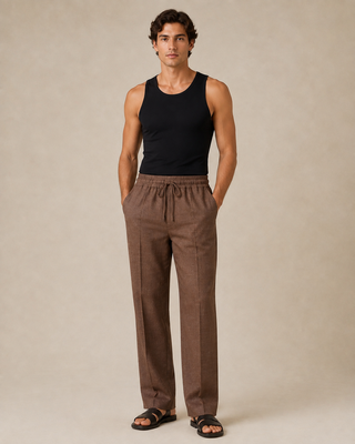 Pantalon "L’indispensable" marron