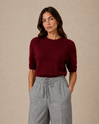 Pull « Le doux » bordeaux