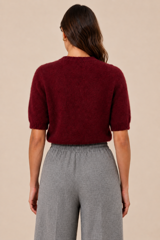 Pull « Le doux » bordeaux