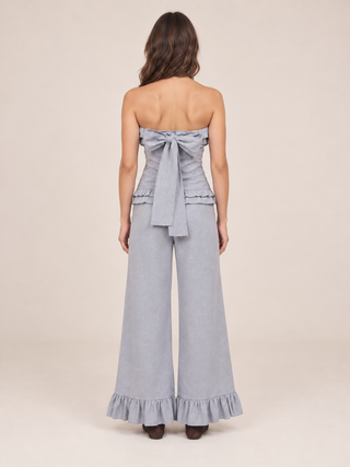 Bustier bleu gris
