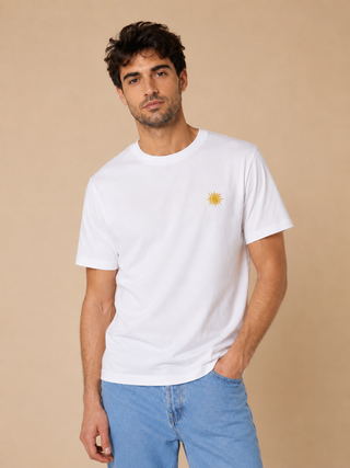 T-shirt regular « Soleil brodé »