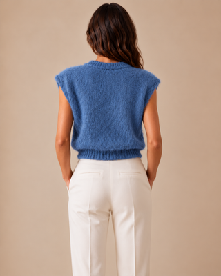 Pull « Le calé » bleu