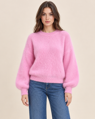 Pull « Le calé - manche ballon » - rose