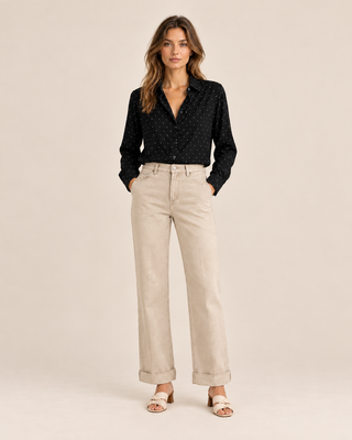 Chemise à pois en soie